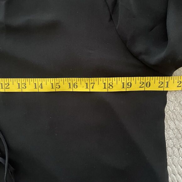 Calvin Klein Women Long Sleeve Sheer Lined Black Blouse Top Size M‎ - Picture 4 of 5